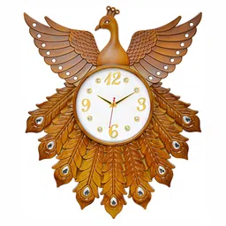 Attractionz Orange & White Round Shape Textured Analogue Contemporary Wall Clock-picture-35