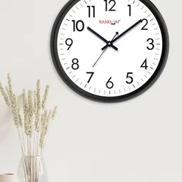 RANDOM Cool Black & White Printed Contemporary Wall Clock image 1