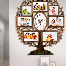 Attractionz Brown Contemporary Oval Wall Clock-picture-18