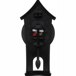 Attractionz Silver-Toned & Black Round Analogue Contemporary Wall Clock image 5