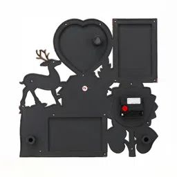 Attractionz Brown & White Round Analogue Wall Clock image 2