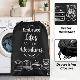 Kuber Industries Black 3 Pieces Printed Fabric Multi-Utility Organisers image 2