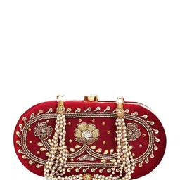 FRINGES Embroidered Box Clutch-picture-10