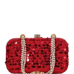 FRINGES Embellished Sequinned Box Clutch-image-2