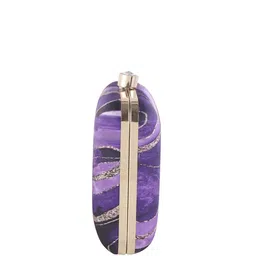 Sangria Purple Printed Box Clutch image 4