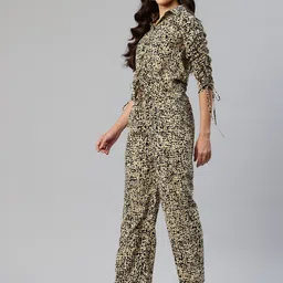 Cottinfab Printed Ruched Top with Trousers image 4