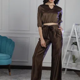 NEUDIS Satin Crop Blouson Top & Trouser image 5