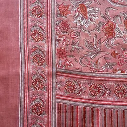 JANAKDULARI CREATION Floral Printed V-Neck Sleeveless Pure Cotton Kurta Set image 4