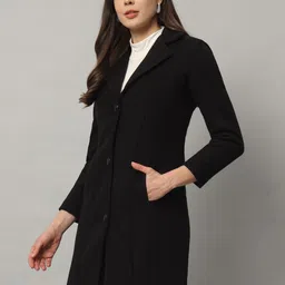 Chemistry Single-Breasted Notched Lapel Longline WOollen Overcoat image 4