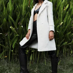 Campus Sutra Notched Lapel Collar Double Breasted Overcoat image 5