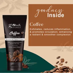 Globus naturals Set Of 2 Sunscreen Lotion SPF 50++ 100 ml & Coffee Face Wash 100g Combo image 5
