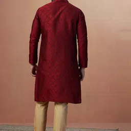 Manyavar Men Full Sleeves Kurta With Churidar image 3