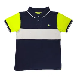 Cherry Crumble Unisex Kids Multicoloured Colourblocked Polo Collar T-shirt-picture-23