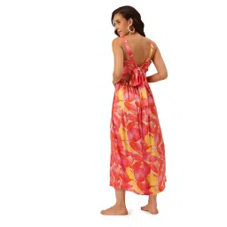 Cukoo Multicolor Tropical Foil Printed Beach Dress image 5