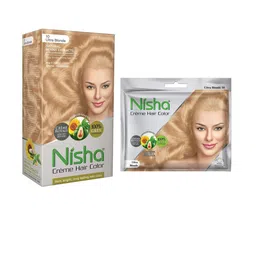 Nisha Creme Long Lasting Hair Colouring Combo Pack - Ultra  Blonde 160 gm-picture-14