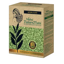 Nisha Pack of 3 Nature Mate Henna Based Hair Colour 180gm - Natural Black image 4