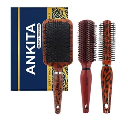 ANKITA 3-Pcs AP-2410 Hair Brush Combo - Red-image-17