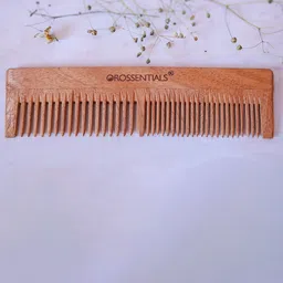 OROSSENTIALS Kacchi Neem Wooden Comb - Beige image 5