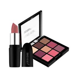 Swiss Beauty Pure Matte Lipstick With Ultimate 9 Colors Eyeshadow Palette-picture-25