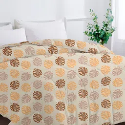 bsb home Beige & Yellow Microfiber Mild Winter 210 GSM Double Bed Comforter-image-64