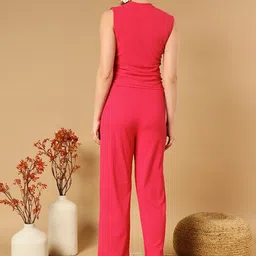 WoowZerz Ribbed Gathered Top With Trouser Co-Ords image 4