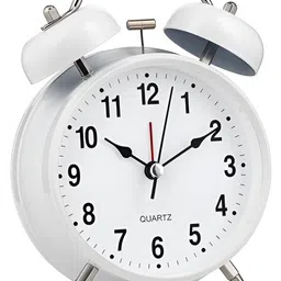 Sigaram White Round Contemporary Table Clock image 3