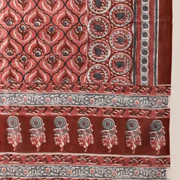 Divena Women Maroon Ethnic Motifs Printed Regular Gotta Patti Pure Cotton Kurta with Trousers & With Dupatta image 4