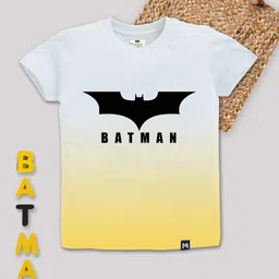YK X Minute Mirth Boys Ombre Effect Batman Printed Pure Cotton T-shirt image 1