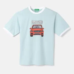 United Colors of Benetton Boys Typography Printed Round Neck Pure Cotton T-shirt-picture-32