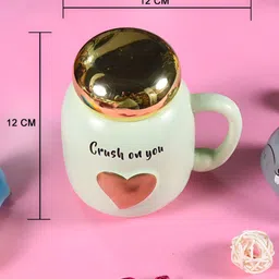 Giftii White & Yellow Text or Slogans Printed Ceramic Glossy Mugs 350 ML image 2