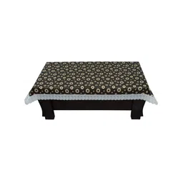 Dakshya Industries Brown Floral Printed 4-Seater Rectangle Table Cover image 2