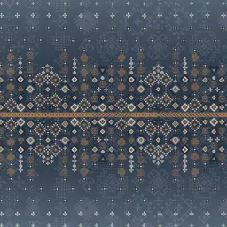 DDecor Blue & Brown Ethnic Motifs Cotton 150 TC Single Bedsheet with 1 Pillow Cover image 5