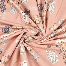 DREAM WEAVERZ Orange Floral Printed Cotton 220 TC King Bedsheet with 2 Pillow Covers image 5