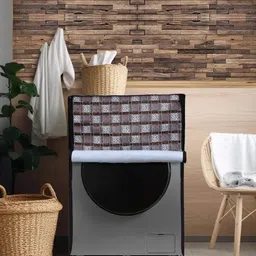 DREAM CARE Grey & Brown Printed Waterproof and Dustproof Washing Machine Cover Front Load-image-20