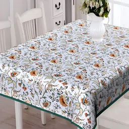 Texstylers Mustard Floral Anti Slip Cotton 6 Seater Table Cover-picture-13