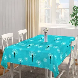 KLOTTHE Blue & White Printed 6 Seater Rectangular Table Cover-picture-25