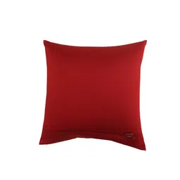 ZEBA Beige & Maroon Printed Square Cushion Cover image 3