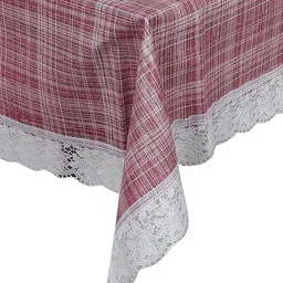 Kuber Industries Pink & White Printed 6 Seater Table Cover image 3