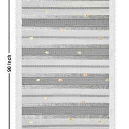 DREAM WEAVERZ Grey Printed Anti Slip 6-Seater Table Cover image 2