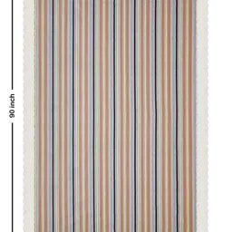 DREAM WEAVERZ Grey & Black Striped 6-Seater Table Cover image 4