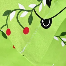 Divine Casa Prisham Green Printed Pure Cotton 144TC Single Bedsheet Sets - 2.23 m x 1.45 m image 3