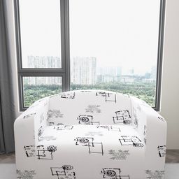 DREAM CARE White & Grey Floral Printed Waterproof & Flexible 2-Seater Sofa Cover-picture-21