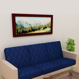 DREAM CARE Navy-Blue Quilted Waterproof Elastic Stretchable 3-Seater Sofa Cover-picture-7