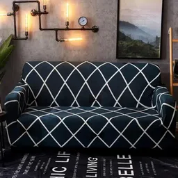 YouBella Blue & White Printed 2-Seater Sofa Cover-picture-27