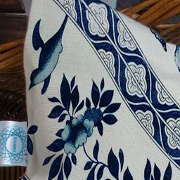 STITCHNEST Blue & Off White Set of 5 Ethnic Motifs Square Cushion Covers image 3