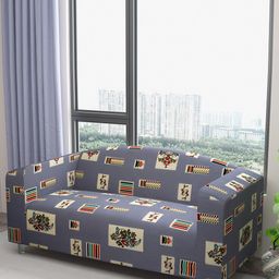 DREAM CARE Grey & Beige Printed Waterproof 3-Seater Sofa Cover-picture-38