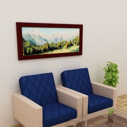 DREAM CARE Navy Blue Patterned Waterproof & Stretchable Quilted Cotton 2-Seater Sofa Covers-picture-15