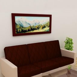 DREAM CARE Coffee Brown Patterned Quilted Waterproof & Stretchable Cotton 3 Seater Sofa Cover-picture-1