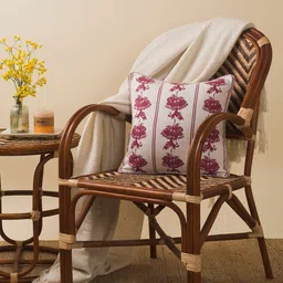 Fabindia Red & White Abstract Square Cushion Covers-image-91