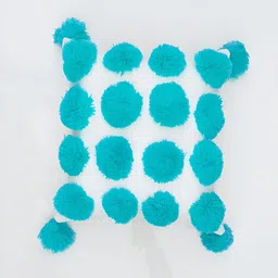 THROWPILLOW Turquoise Blue & White Embroidered Square Cushion Cover-picture-13